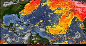 Météo tropicale : Air sec et densité de poussière dans l'air.