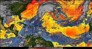 Météo tropicale : Air sec et densité de poussière dans l'air.