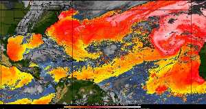 Météo tropicale : Air sec et densité de poussière dans l'air.