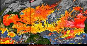 Météo tropicale : Air sec et densité de poussière dans l'air.