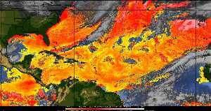 Météo tropicale : Air sec et densité de poussière dans l'air.