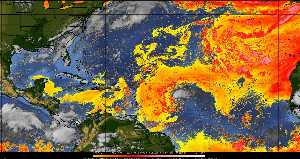 Météo tropicale : Air sec et densité de poussière dans l'air.
