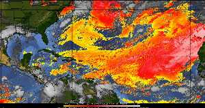 Météo tropicale : Air sec et densité de poussière dans l'air.