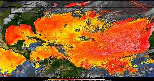 Météo tropicale : Air sec et densité de poussière dans l'air.