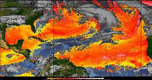 Météo tropicale : Air sec et densité de poussière dans l'air.