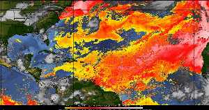 Météo tropicale : Air sec et densité de poussière dans l'air.