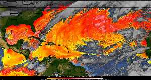 Météo tropicale : Air sec et densité de poussière dans l'air.