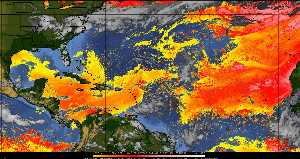 Météo tropicale : Air sec et densité de poussière dans l'air.
