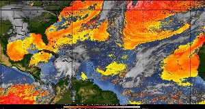 Météo tropicale : Air sec et densité de poussière dans l'air.