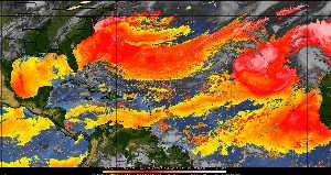 Météo tropicale : Air sec et densité de poussière dans l'air.