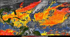 Météo tropicale : Air sec et densité de poussière dans l'air.