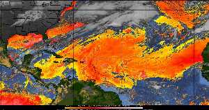 Météo tropicale : Air sec et densité de poussière dans l'air.