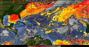 Météo tropicale : Air sec et densité de poussière dans l'air.