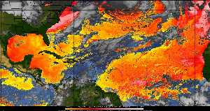 Météo tropicale : Air sec et densité de poussière dans l'air.