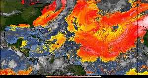 Météo tropicale : Air sec et densité de poussière dans l'air.