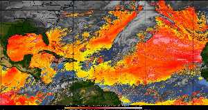 Météo tropicale : Air sec et densité de poussière dans l'air.