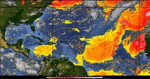 Météo tropicale : Air sec et densité de poussière dans l'air.