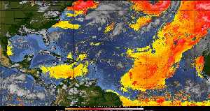 Météo tropicale : Air sec et densité de poussière dans l'air.