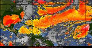 Météo tropicale : Air sec et densité de poussière dans l'air.