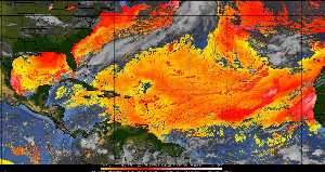 Météo tropicale : Air sec et densité de poussière dans l'air.