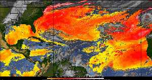 Météo tropicale : Air sec et densité de poussière dans l'air.