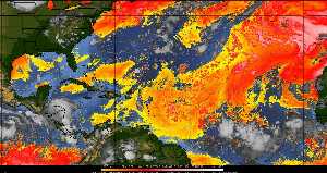 Météo tropicale : Air sec et densité de poussière dans l'air.