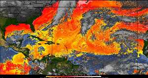 Météo tropicale : Air sec et densité de poussière dans l'air.