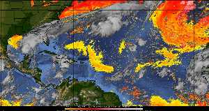 Météo tropicale : Air sec et densité de poussière dans l'air.