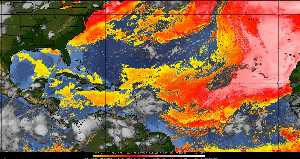 Météo tropicale : Air sec et densité de poussière dans l'air.