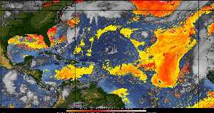 Météo tropicale : Air sec et densité de poussière dans l'air.