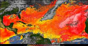 Météo tropicale : Air sec et densité de poussière dans l'air.