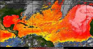 Météo tropicale : Air sec et densité de poussière dans l'air.