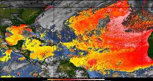 Météo tropicale : Air sec et densité de poussière dans l'air.