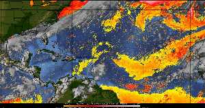 Météo tropicale : Air sec et densité de poussière dans l'air.