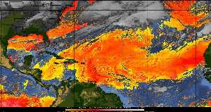 Météo tropicale : Air sec et densité de poussière dans l'air.