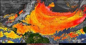 Météo tropicale : Air sec et densité de poussière dans l'air.