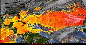 Météo tropicale : Air sec et densité de poussière dans l'air.