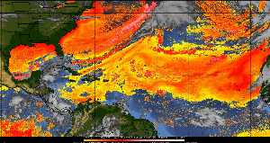 Météo tropicale : Air sec et densité de poussière dans l'air.