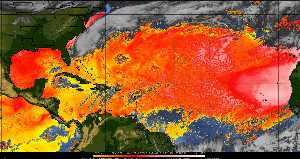 Météo tropicale : Air sec et densité de poussière dans l'air.