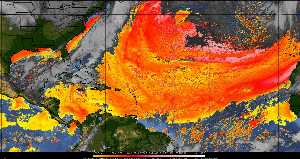 Météo tropicale : Air sec et densité de poussière dans l'air.
