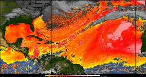 Météo tropicale : Air sec et densité de poussière dans l'air.