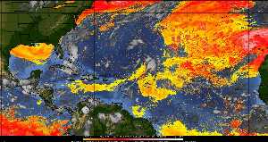 Météo tropicale : Air sec et densité de poussière dans l'air.
