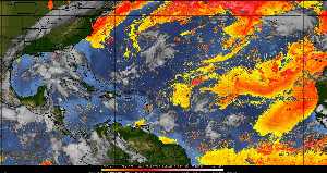 Météo tropicale : Air sec et densité de poussière dans l'air.