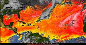 Météo tropicale : Air sec et densité de poussière dans l'air.