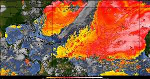 Météo tropicale : Air sec et densité de poussière dans l'air.