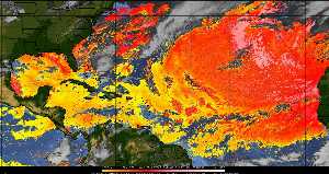 Météo tropicale : Air sec et densité de poussière dans l'air.