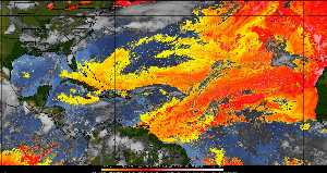 Météo tropicale : Air sec et densité de poussière dans l'air.