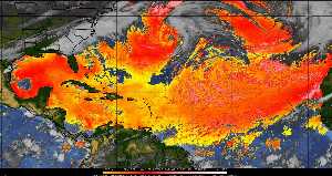 Météo tropicale : Air sec et densité de poussière dans l'air.