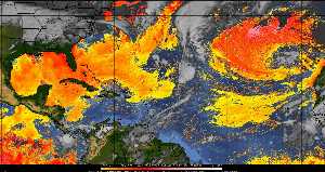 Météo tropicale : Air sec et densité de poussière dans l'air.