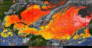Météo tropicale : Air sec et densité de poussière dans l'air.